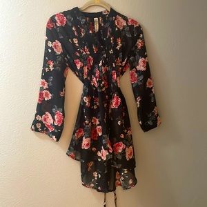Black Floral Blouse